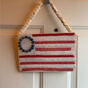 Patriotic Red and White Decorative Hanging